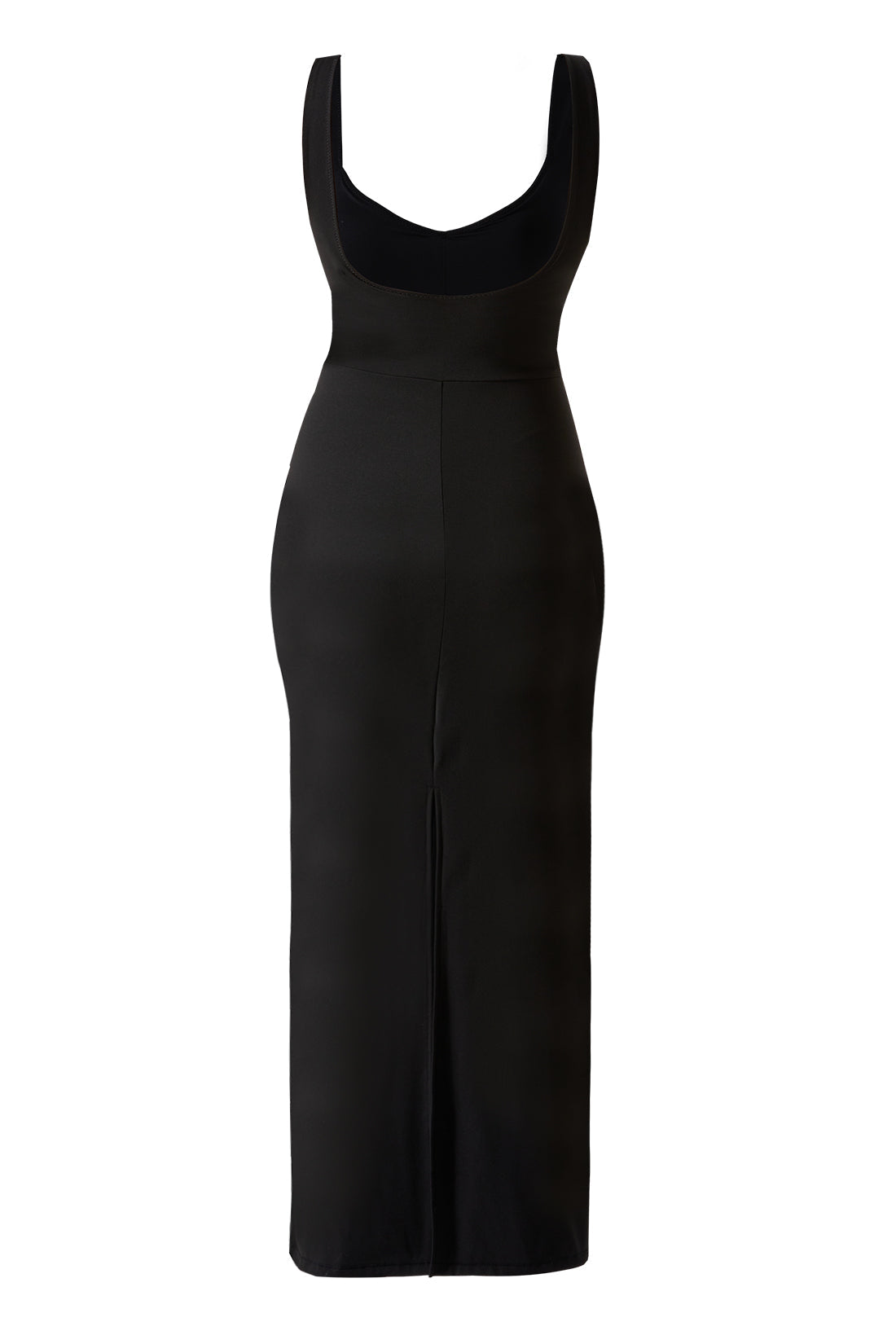 Maxikjole med kontrastfarger og innebygd shapewear