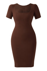 Kortermet midikjole med innebygd shapewear