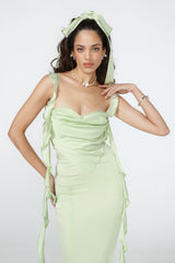 Bodycon cocktail lang aftenkjole