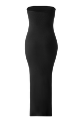 Stroppeløs maxikjole med innebygd shapewear