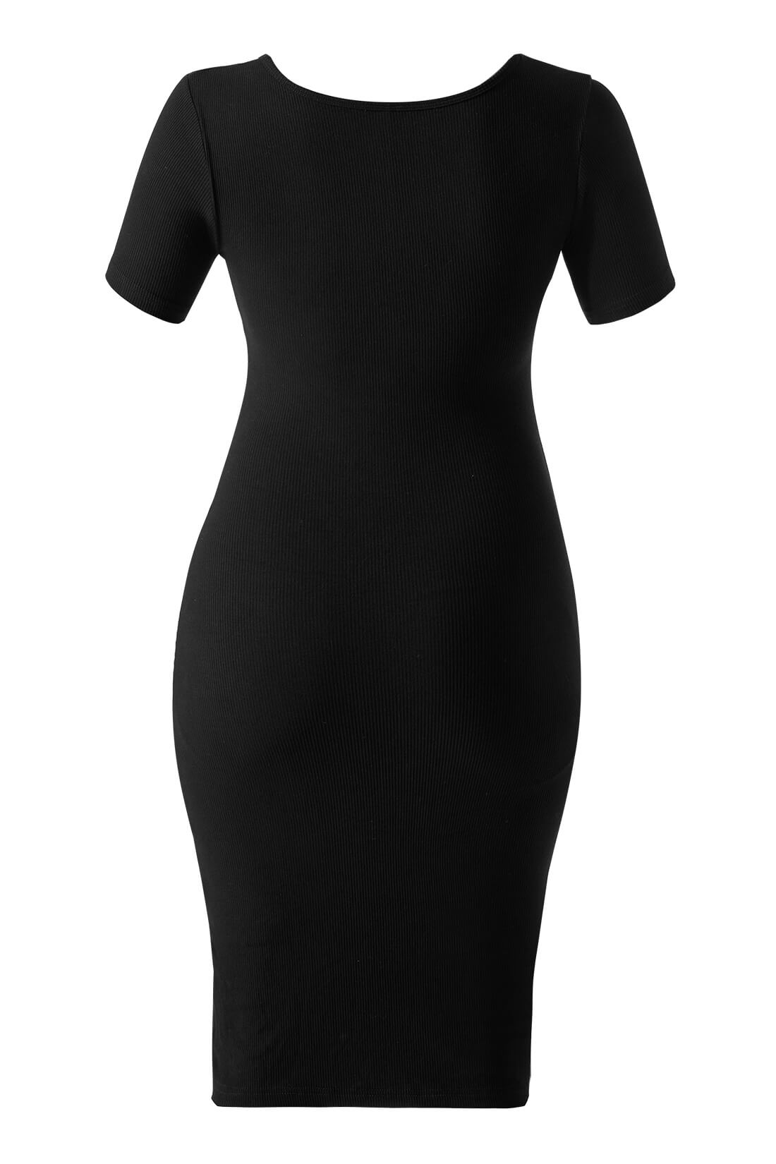 Midikjole med korte ermer og innebygd shapewear
