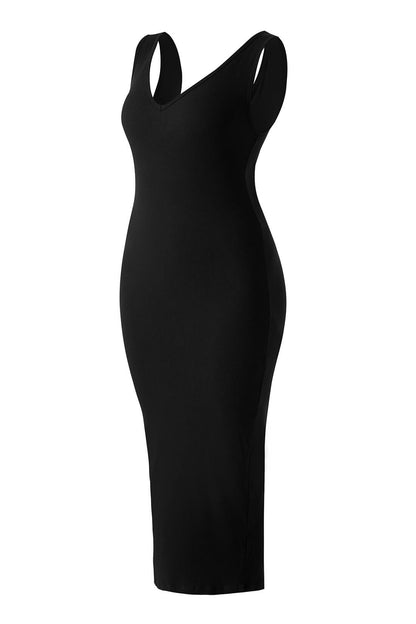 Maxikjole i modal med flere stylingmuligheter og innebygd shapewear