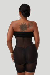 Stroppeløs maxikjole med innebygd shapewear