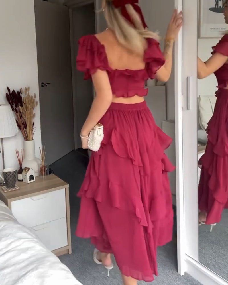 Ruby volangkjole
