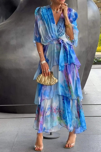 Khaye elegant chiffonkjole