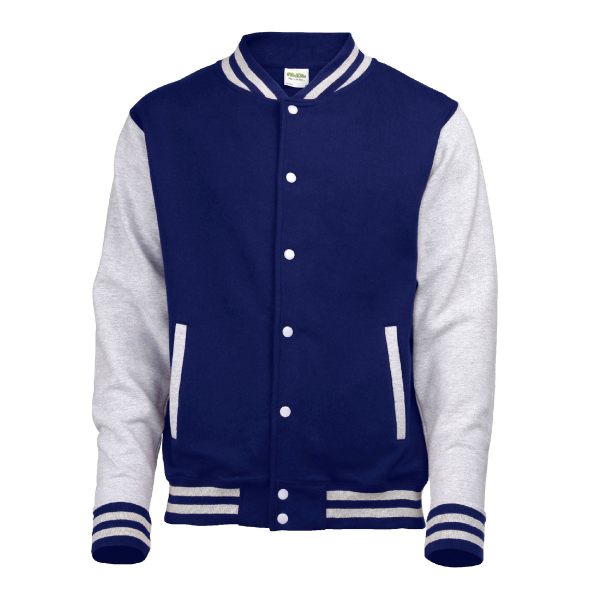 Herre Varsity Jakke med kontrast - Marineblå/Grå