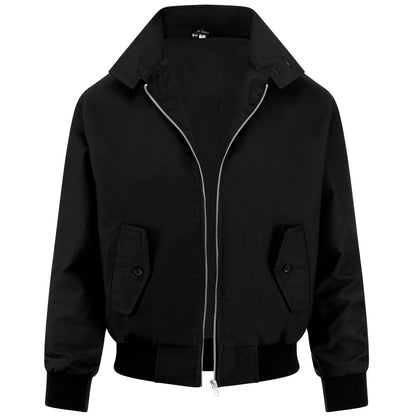 Harrington-jakke for menn med svart fôr – svart