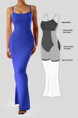 Spaghettistroppekjole med innebygd shapewear