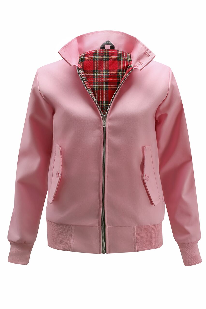 Klassisk Harrington-jakke for kvinner – rosa