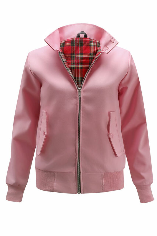 Klassisk Harrington-jakke for kvinner - Rosa