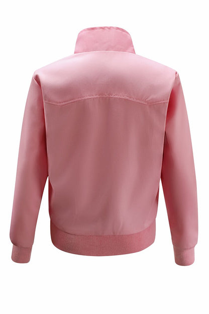 Klassisk Harrington-jakke for kvinner – rosa