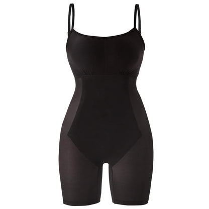 Kjole med Queen Anne-utringning og innebygd shapewear