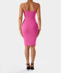 Spaghettistroppe bodycon-kjole med innebygd shapewear