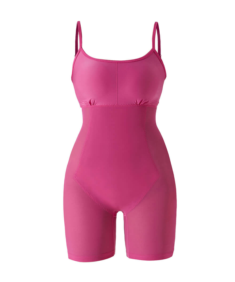Minikjole med firkantet utringning og innebygd shapewear