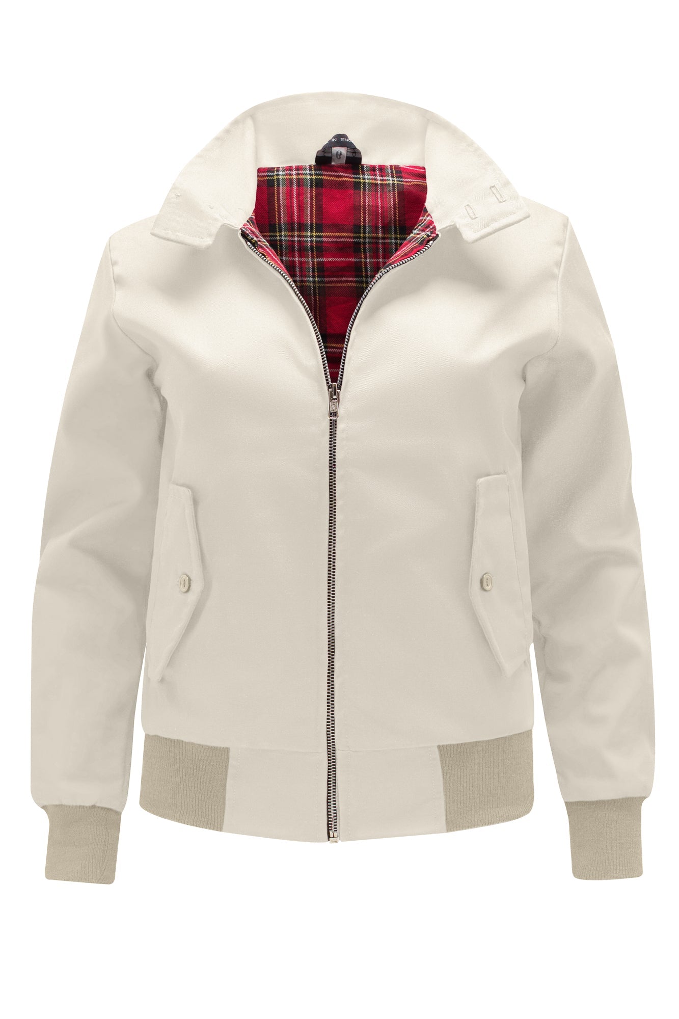 Klassisk Harrington-jakke for kvinner – beige