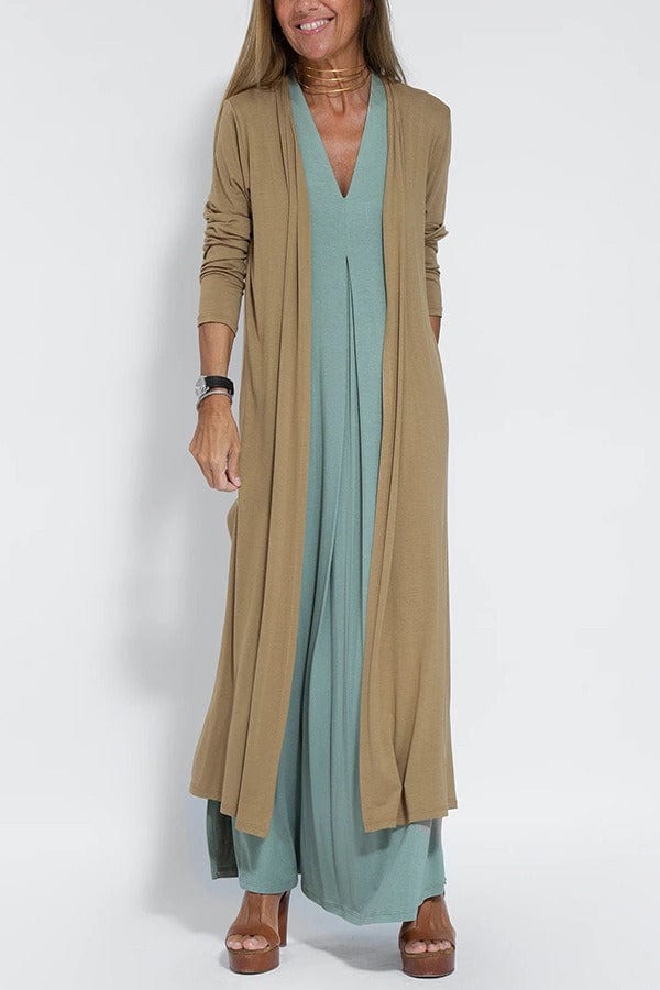Felicity | Elegant lang kjole med matchende cardigan