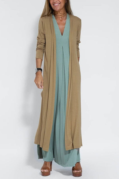 Felicity | Elegant lang kjole med matchende cardigan