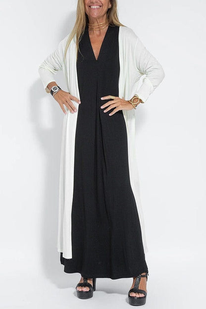 Felicity | Elegant lang kjole med matchende cardigan