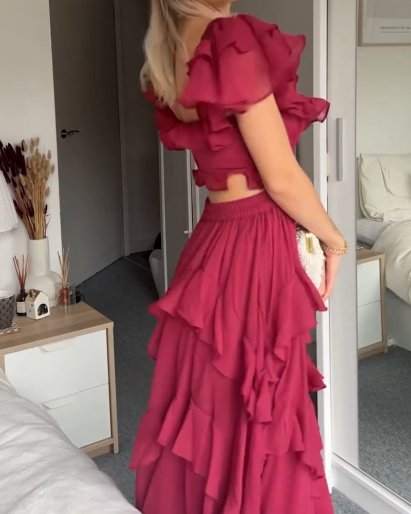 Ruby volangkjole