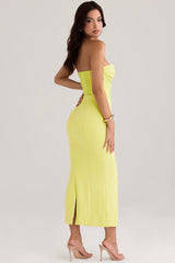 Sateng Stropløs Korsett Bodycon Kjole
