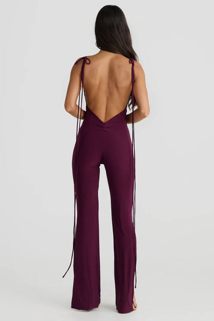 Jumpsuit med spaghettistropper